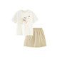 Mini Bala [cool quick-drying] Girls Summer Antibacterial Set Baby Short Sleeve Two-Piece Set