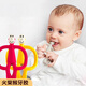 Aseblarm match monkey teether baby teething chewing silicone toy without tail soothing and anti-eating hand artifact can be boiled As red/classic