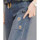 Zhidoudou Plus Velvet High Taist Broidered Women's Pantals Spring and Summer 2025 Nouveau pantalon élastique et doux Slinom Slinom HARUN 9905 Broidered Small Flowers plus Velvet S Recommandé 85-100jin [Jin est égal à 0,5 kg]