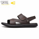 
Camel dynamic German camel dynamic sandals men's toe layer cowhide beach shoes trendy summer men's casual breathable non-slip sandals two-wear brown 698 (leather shoe size) 42