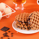 Waffles ovaltine œufs au plat ahuatien et muffins de viande pour les étudiants et les gâteaux à pain pour le petit-déjeuner pour enfants