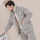 MODAL-Herren-Pyjamas im Winter Dreischicht verdickte Baumwolljacke Flansch Korallen Samt Hauskleidung warmes Set dunkelbrauner M6627 L [95-120jin [Jin gleich 0,5 kg]] Dreischichtig eingedickte verdickte