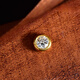 Fat Donglai's same 18K gold pendant single pendant Moissanite bubble small fresh temperament clavicle pendant DIY K yellow-1 carat bubble pendant