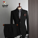 Woodpecker (TUCANO) large size suit men's four seasons casual business formal wear fashion slim wedding groomsmen dress suit men's medium gray double button (suit + trousers) L 50 (113-123Jin Jin equals 0.5 kg)