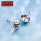 Centenary Baojinxiang Platinum PT950 Earrings Turned Mushroom Earrings Platinum Ear Hooks Platinum Earrings Decorated Women's Earrings Women's Earrings (Small Size) Approximately 1.0-1.2 Grams