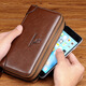 Kangaroo Men's Wallet 2024 New Fashion Long Long Zipper Multi-fonction sac à main Sac Carte de cartes de grande capacité Brown Trendy Brown