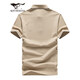 
Seven Wolf Short-sleeved T-shirt for men in summer cool cotton POLO base shirt for men in business casual temperament cool short T men's top 701 khaki L 170/88A