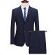 Jeep (Jeep) Traje de lana de lana de mediana edad para hombres Profesional de negocios Formal de vestimenta de ropa (Modelo 17): ZYXF16837 Navy (doble hendidura 46 (165/84a)