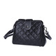 Glorzd Bag Women's 2025 New One-Shoulder Crossbody Bag Real Top Layer Cowhide Diamond Women's Bag Small Flavor Style Shell Bag Black