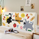 CLCEY2025 Neues Cartoon-Bett-Abdeckung Kinderzimmer Renovierungsbettbedeckung Holzbrett Weiche Beutel Bett Rückenlehne universell abnehmbares Waschl CTZ3527 Höhe 50-65*Länge 120 cm