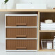 
Interactive space drawer storage box imitation rattan wardrobe transparent storage box clothes underwear home dormitory plastic finishing box storage cabinet 9717 large size 3 floors width 56.8 depth 39 height 62
