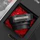 COW belt men's automatic buckle business casual first-layer cowhide belt belt for boyfriend and father gift box 998 black