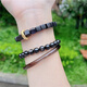 Muchin natural crystal obsidian brown obsidian bracelet women's ice obsidian jingle bracelet jewelry gift its circle mouth 53