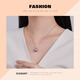 Queen of Pearls Nine Purple Lihuo 18K Gold 11-12mm Freshwater Purple Pearl Pendant with Silver Chain Birthday Gift for Girls