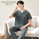 Fentengcare Pajamas para hombres Pantalones de manga corta de verano para hombres Pajamas casuales ropa de casilla puede desgastar el traje Q3