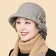 SOMUBAY (SOMUBAY) autumn and winter middle-aged and elderly women's fashionable warm thickened fisherman hat basin hat woolen granny style hat light khaki color one size adjustable 56-58CM