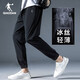 乔丹运动裤男裤春夏季薄款梭织速干裤子男士跑步健身休闲束脚裤长裤 1390R黑色-系列2 L
