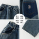 McTicco Boys Weitbein Jeans Frühlings- und Herbst große Kinder 2025 neue Stil Handsome Hosen Frühlingskleidung Kinder mit geradlinigen Hose 13077 Blau [Frühlings- und Herbststil] 120 cm