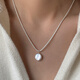 Profitez d'abord de (Chuxiang) S925 Silver Baroque Pearl Star Collier Girl Friends Monica La même chaîne de clarbone de luxe léger 1381dz-silver-S925 925 Silver