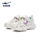 Hongxing Erke (ERKE) children's shoes, children's girls' regular jogging shoes, children's sports shoes 64122120096 Oak bud white/angelo purple 33