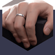 Jibaolou Pt950 platinum couple ring for men and women, platinum pair of rings, glossy ring, closed ring, wedding ring, No. 9-3.5g