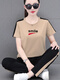 
Woodpecker (TUCANO) short-sleeved cropped trousers sports suit for women in summer 2024 new middle-aged mother fashionable casual sports suit two-piece set Royal Blue [9-point set] WK695 long XL (recommended 110-125 Jin [Jin equals 0.5 kg])