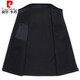 Pierre cardin autumn new milk silk vest high-end men's jacket daddy versatile vest stand collar horse clip casual vest thin black M 170