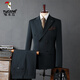 Woodpecker (TUCANO) Men's Double-breasted Suit Suit, Men's Business Formal Wear, Korean Groomsmen's Suit, Wedding Suit, Groom's Suit Jacket, Men's Brown Double-breasted Suit (suit + trousers) 50/L (112-125Jin Jin is equal to 0.5kg)