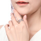 Yuan Shengfu's new PT950 fashionable hollow filigree platinum ring, white gold and shiny hand jewelry for women, 4.94g