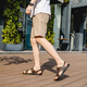 
EGCHI sandals men's sandals outdoor head layer cowhide breathable beach shoes 12129 brown 41
