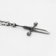 Bucklele Retro gebrochenes Schwert Halskette Trendy Herren Persönlichkeit Hip-Hop Old Imitation Thai Silber Schwertkreuz Anhänger Herren Colarbone Kette x653 Single Anhänger