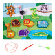 Children's wooden double-sided multi-functional matching board, rope drawing board, children's fishing string jewelry toy, marine biological model
