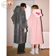 Gukoo Couple's Nightgown Winter HelloKitty New Coral Velvet Pajamas Women's Warm Bathrobe Men's Home Clothes D KT Couple's Nightgown M Women
