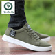 
Woodpecker men's shoes 2024 canvas shoes summer new breathable men's casual shoes versatile sports shoes 6167 gray mesh 41