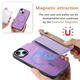 Tongrubi Magsafe Case de teléfonos móviles Adecuado para Apple 15 Promax Bag Magnetic Bag Case de teléfono móvil con bolsa de tarjeta iPhone 14 Muñeco de muñeca Noble Magnetic Case + Bolsa de tarjeta iPhone 16Plus