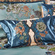 Edi Meng Home Textile European and American Luxury Bedding Villa Model Room Wedding Bedding Multi-Piece Kit Double Bed GZ Green and Blue Bed Cover Four-Piece Set 1.8m/2.0m Bed Width