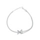 Jincaifu pt950 platinum bracelet women's platinum moment series wedding fine chain bow platinum bracelet platinum bow bracelet about 5g