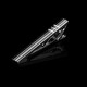 RORONOA Fashion Tie Clip Men's Business Formal Wear Accessories Silver Alloy Non-Rust Gift Box Goods TC-003 Gun Black Line Length 6cm