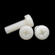 He Jiangong UNC American nylon round head cross plastic screws inch pan head screws and nuts 440632840 4-40*381000 white screws