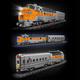 Yuxing Mowang 2024 Serie ferroviaria Conjunto de locomotor diesel Modelo de juguete 12018-26-27 SD40-2 Locomotora diesel 12027