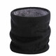 FitonTon neck scarf men's winter solid color thickened warm neck gaiter plus velvet cold scarf neck gaiter FTW0030 black