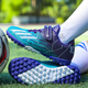 
Fashulin 2024 new children's football shoes for students boys Falcon TF broken nails Velcro women's breathable training shoes 6199 black and blue broken nails 29