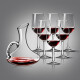 Tianxi (TIANXI) red wine glass set goblet wine glass lead-free glass home hotel water cup wine bottle wine set 7-piece set red wine glass * 6 + decanter * 1