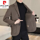 Pierre Cardin Frühling und Herbst Neue Wolle doppelseitig Tweed Anzug Jacke Herrenmantel Freier Geschäfte High-End-Tweed-Anzug Trend 88021 Light Grey 170