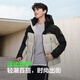 Bosideng (Bosideng) [Fuera de temporada] Down Jacket New National Standard 90 Velvet Men and Women Mismo tendencia de invierno corta Bloqueo de color Sports White/Negro Eiado White/Negro 8A57/80568A5B M 165/88A