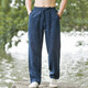 Gloy/Zenith) Pantalones casuales de lino Men a la algodón de algodón de algodón de algodón de algodón de algodón de algodón de algodón de algodón.