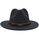 Pei Ke European and American men's and women's British hats ethnic style Tibetan wide-brimmed Tibetan style hat fedora hat black L (5962cm)