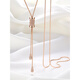 DL 1998 Fat Donglai same style 18k gold sweater chain versatile long women's accessories K rose gold niche fashion pendant versatile simple sweater chain