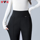 Yalu Down Pants Women's 2024 Winter New Style Outerwear Warm and Slim High Waist Straight Winter Thickened Stretch Flare Pants Black XL