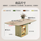 Shanglin Chuntian Rock Table and Chair Combination Telescopic Storage Multi-function Round Table Family Dining Table Small and Medium Apartment Dining Table Bright Snow Mountain White + 699 Chair Gray 1.4 meters One table and six chairs